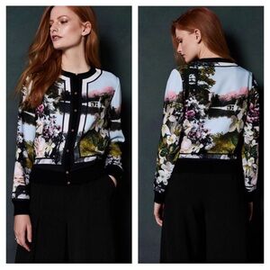 Ted Baker Size 4 London Lizyaa Windermere Print Cardigan